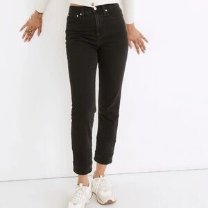 Madewell Women's classic straight jean sz 23 lunar wash black gray